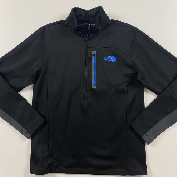 The North Face Canyonlands 1/4 1/2 Zip Pullover Men's Medium Black Softshell - Picture 2 of 9